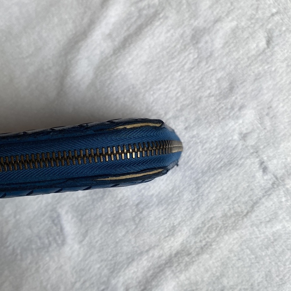 Bottega Veneta long blue wallet - Picture 6 of 13